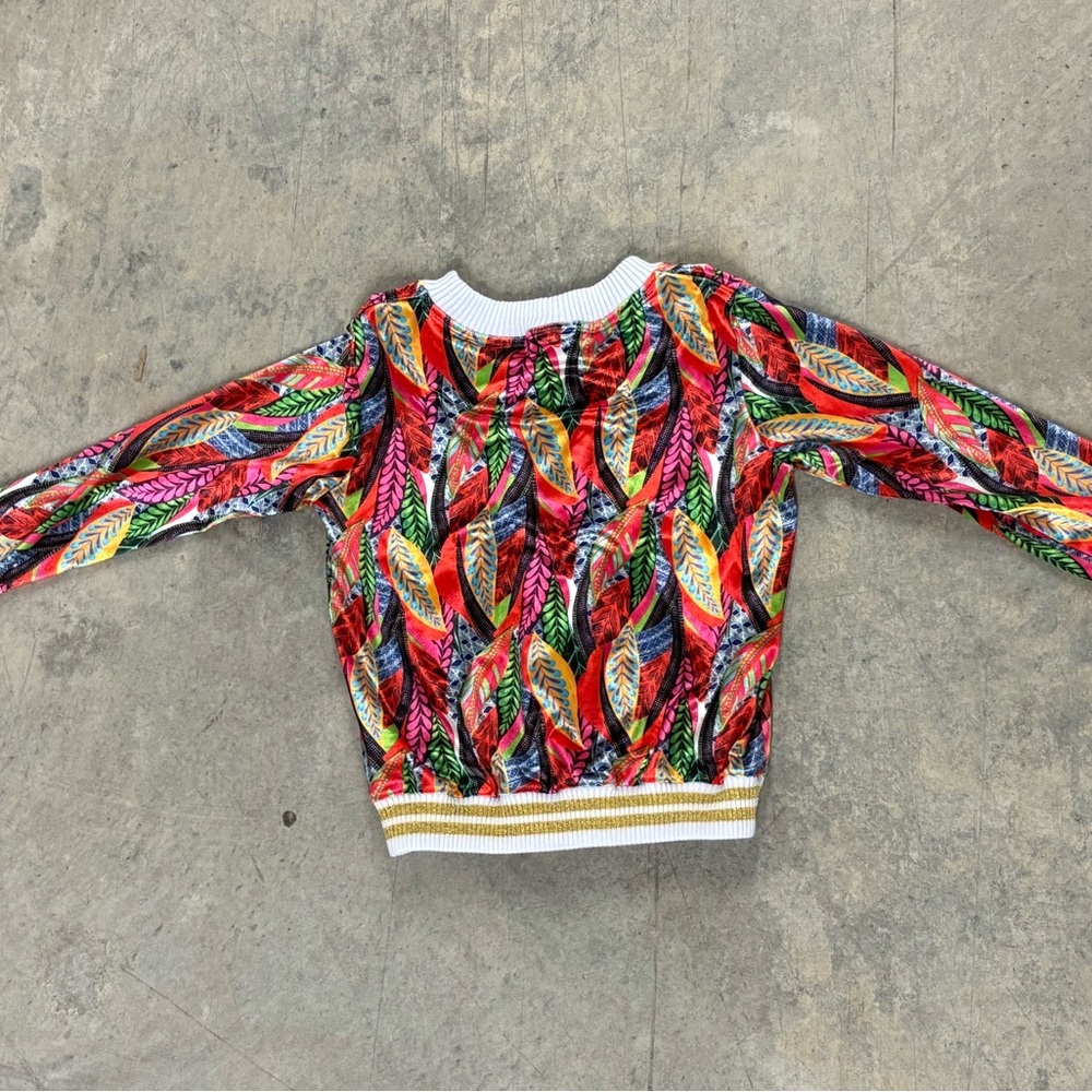 Colorful Leaf Pattern‎ Kids Jacket - Picture 2 of 4